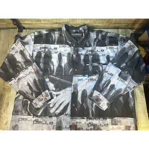 Pelle Pelle Marc Buchanan DJ Turntable Shirt XXL 90s VTG Graffiti Print AOP